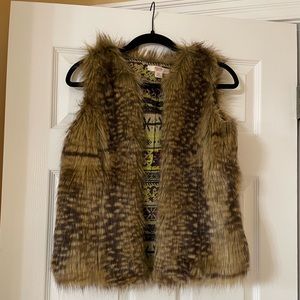 Faux fur vest